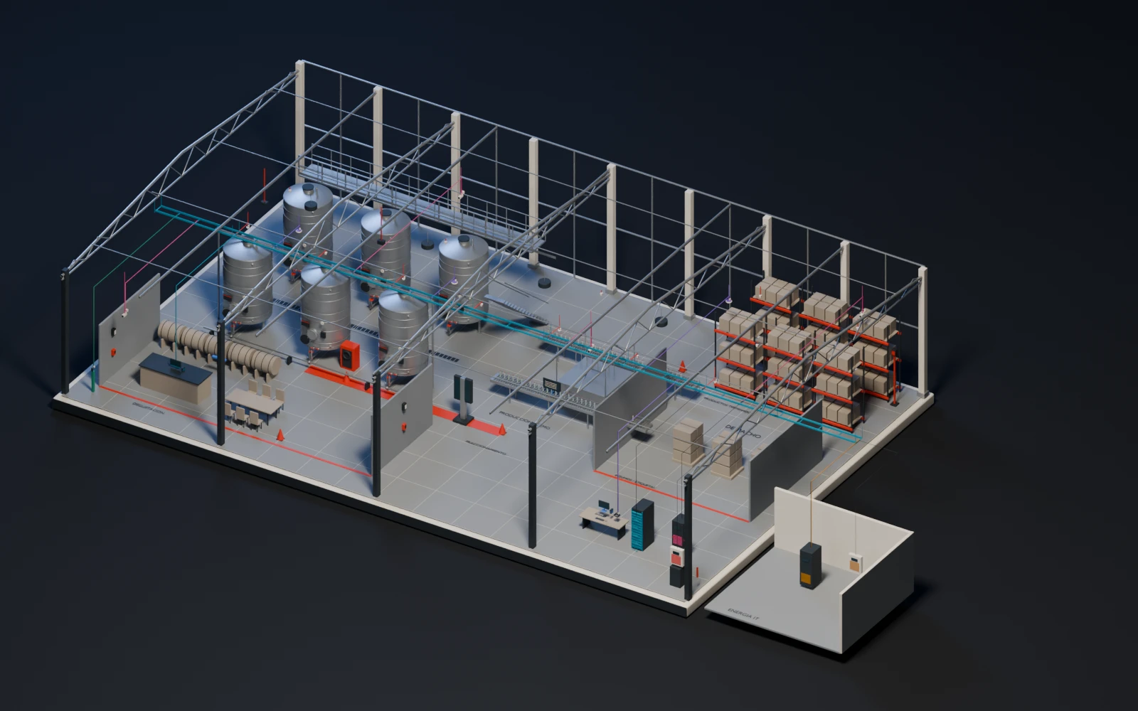 Nave productiva: gemelo digital de la infraestructura