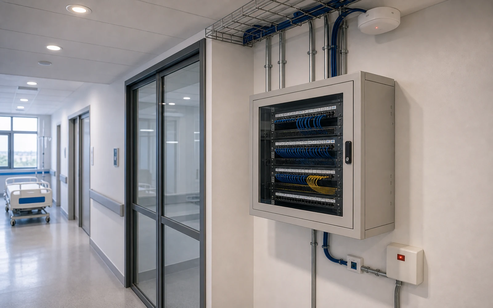 Infraestructura Hospitalaria: Rack y patch panel - Hospital A Italo Perrupato