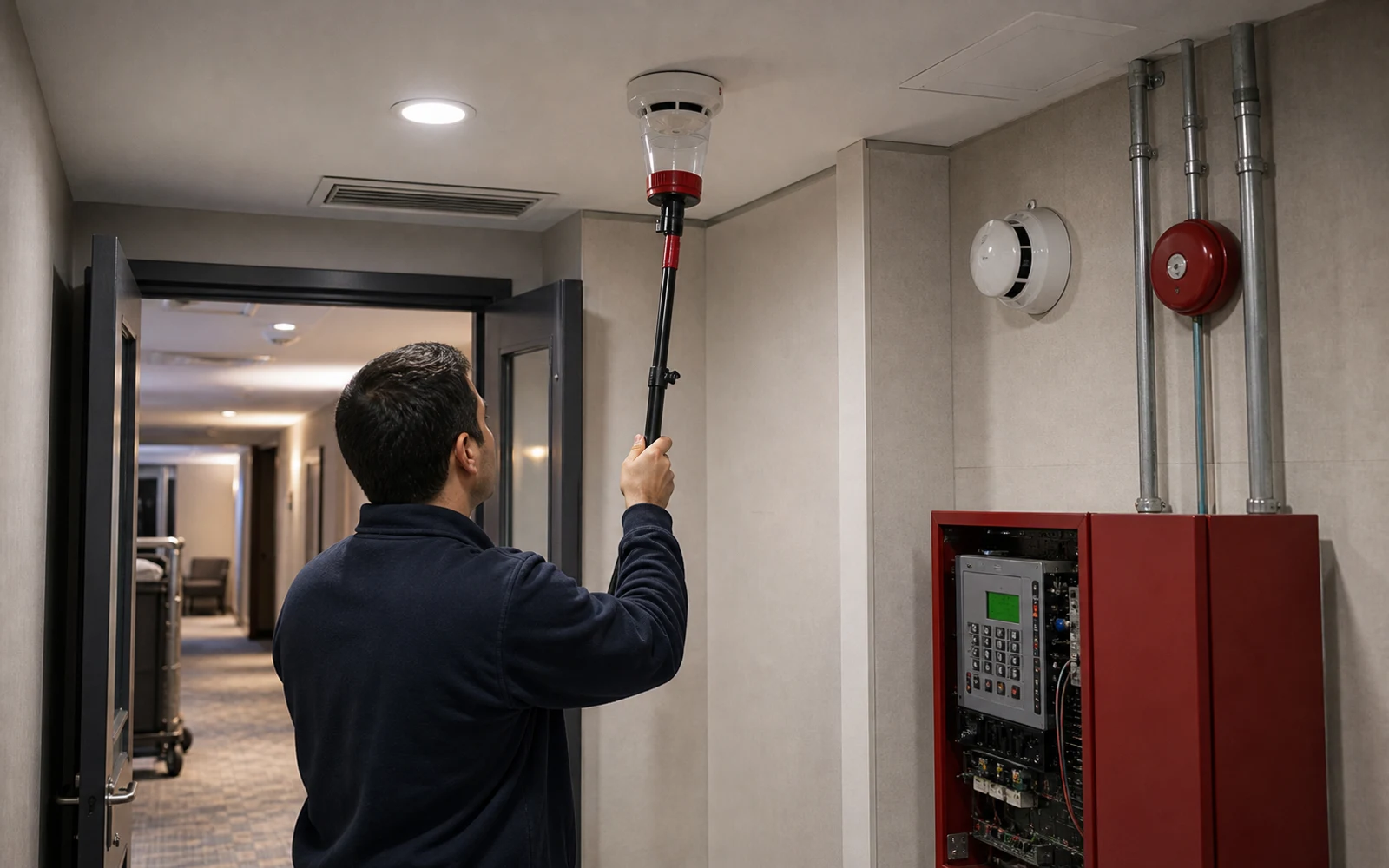 Asistencia técnica para desactivar sensores de humo  - Hotel...