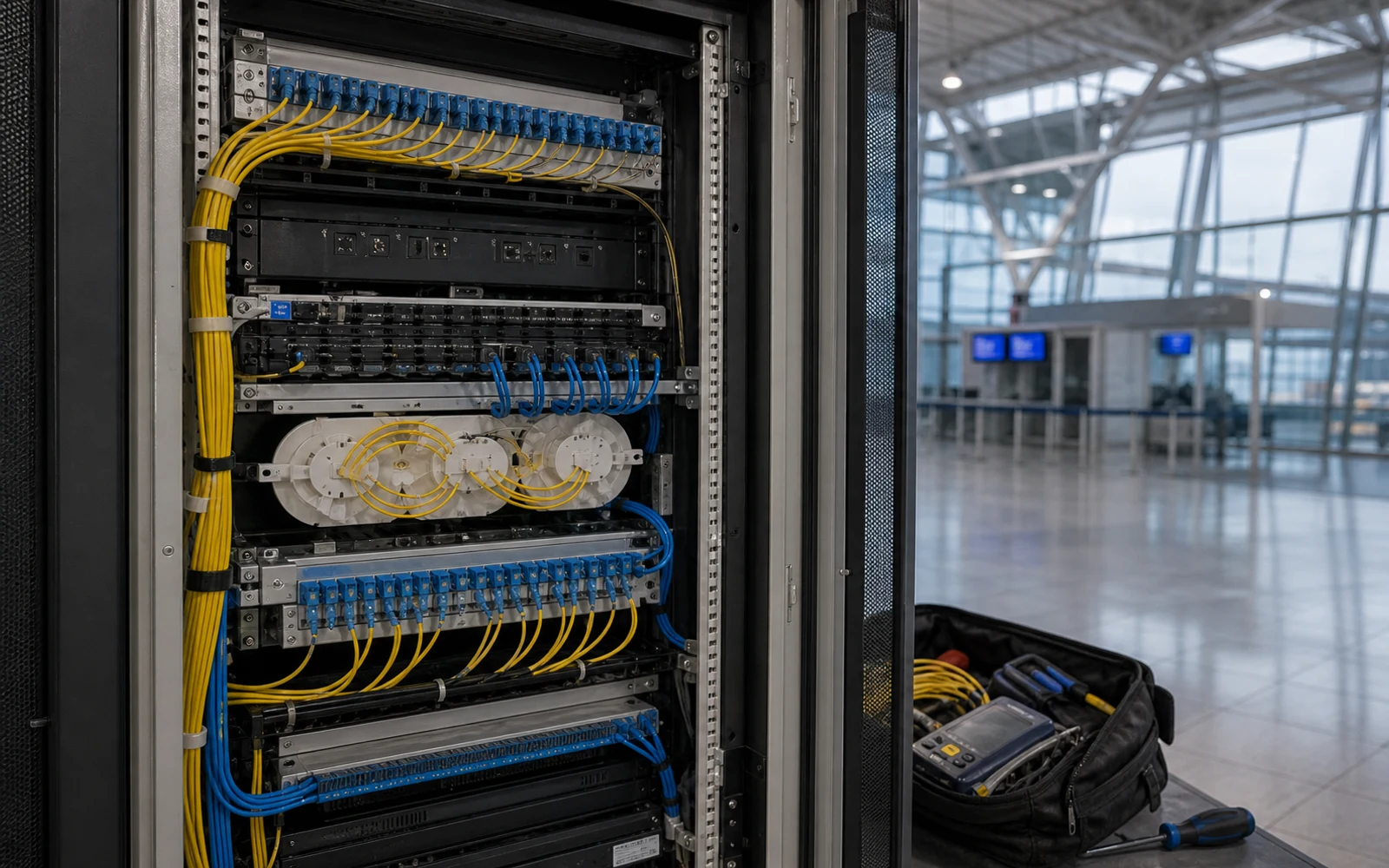 Implementación de Redes de Datos y Fibra Óptica - Aeropuertos Argentina 2000