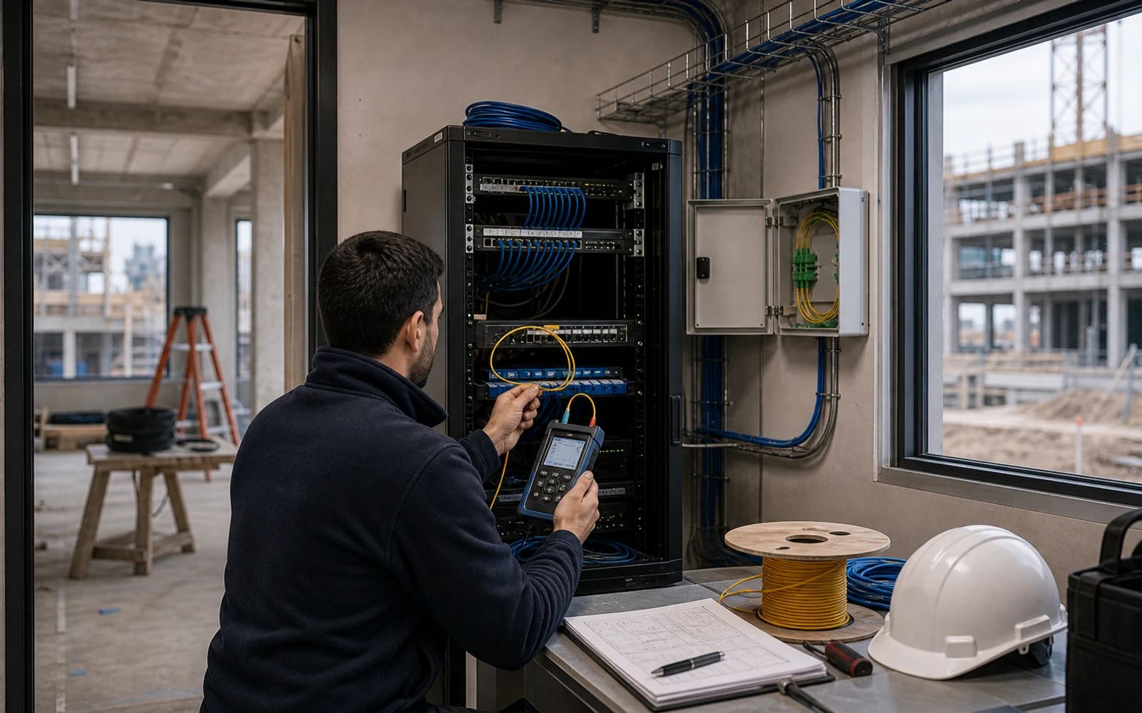Implementación de Redes de Datos y Fibra Óptica - Martinez Wajchman Construcciones SRL