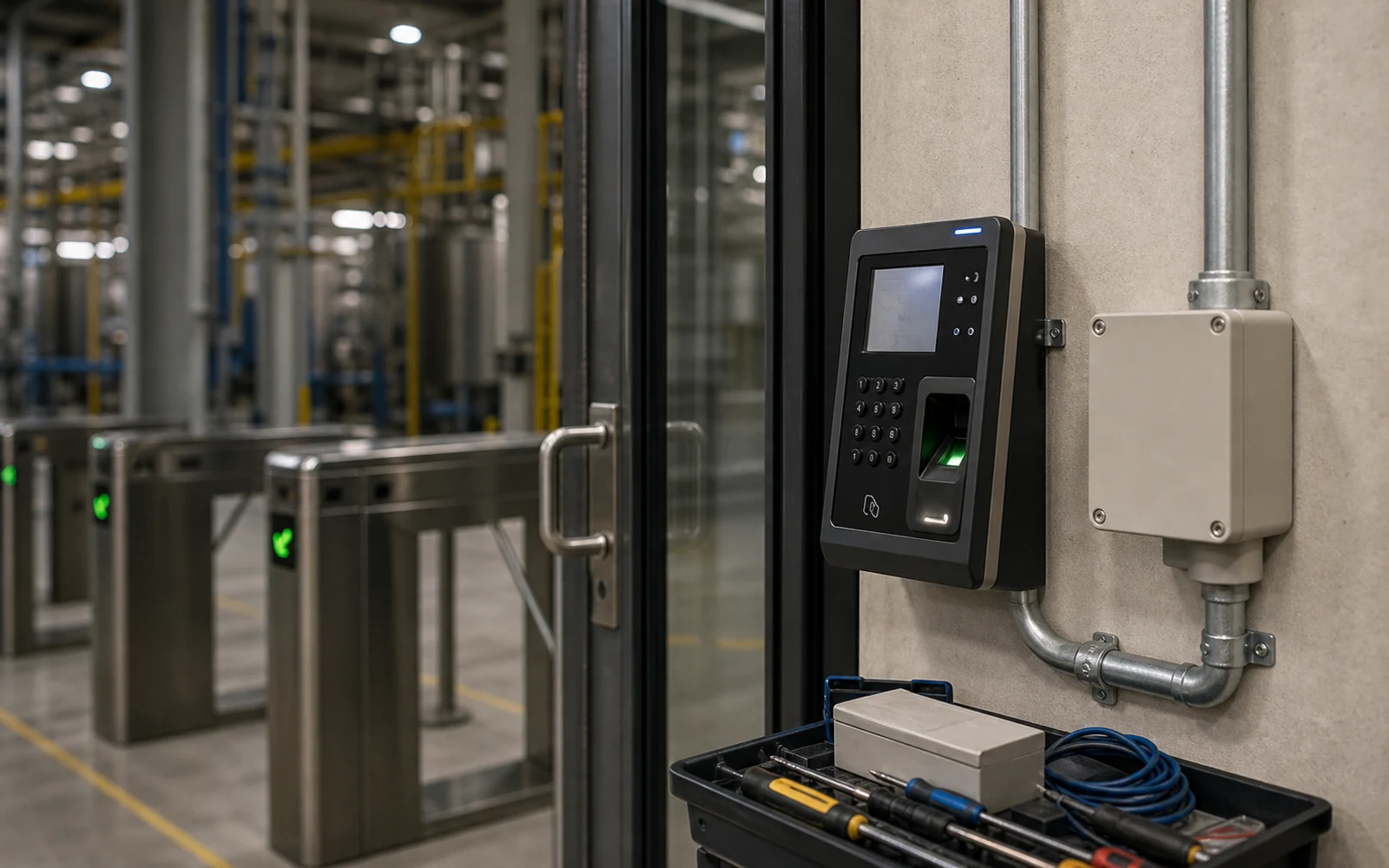 Puesta en servicios de control de asistencia en planta.