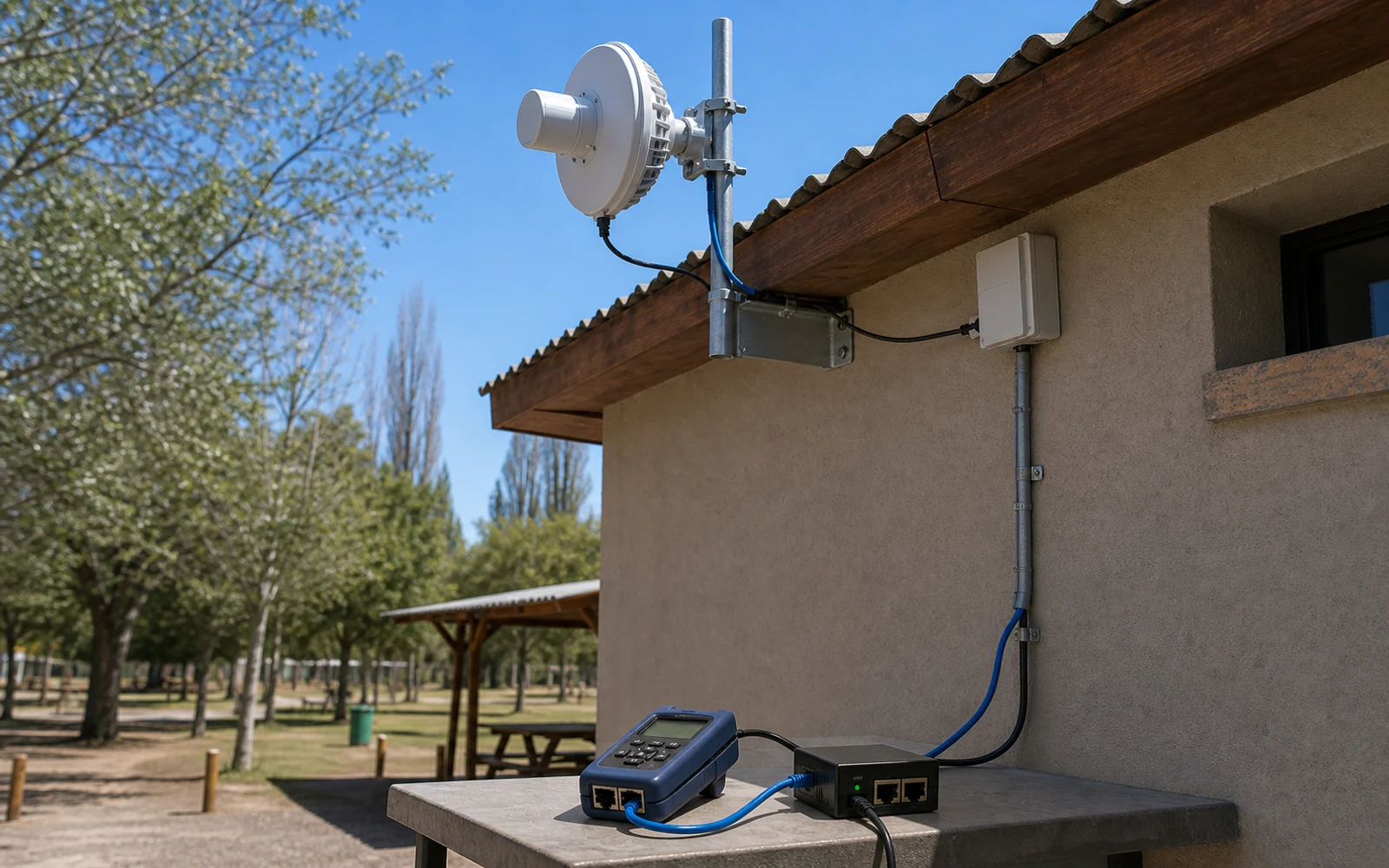 Instalación de enlace para camping municipal 