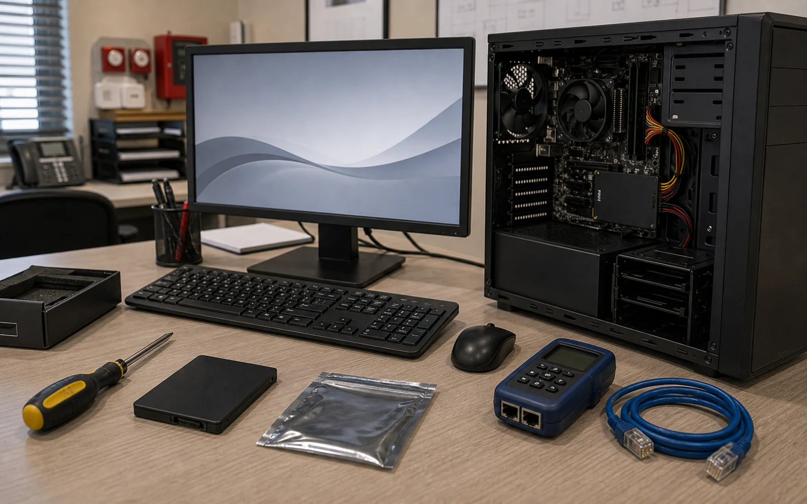 PC de oficina + disco SSD