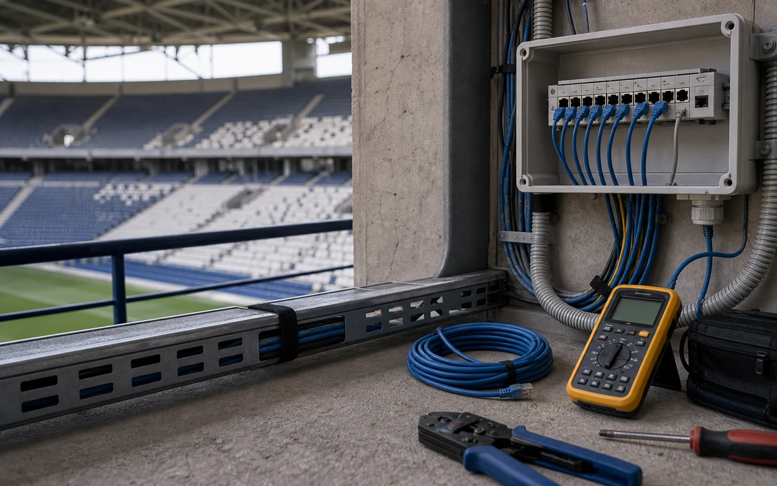 Adecuación de red de datos - Estadio Malvinas 