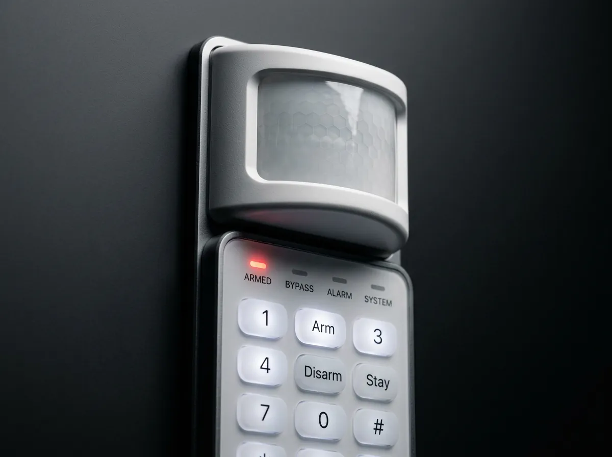 Sensor de movimiento PIR y teclado de alarma de intrusión